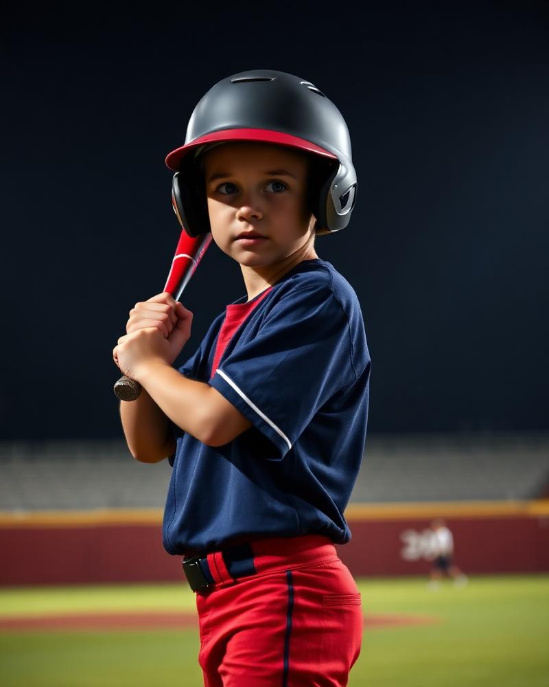 Youth baseball athlete concept image