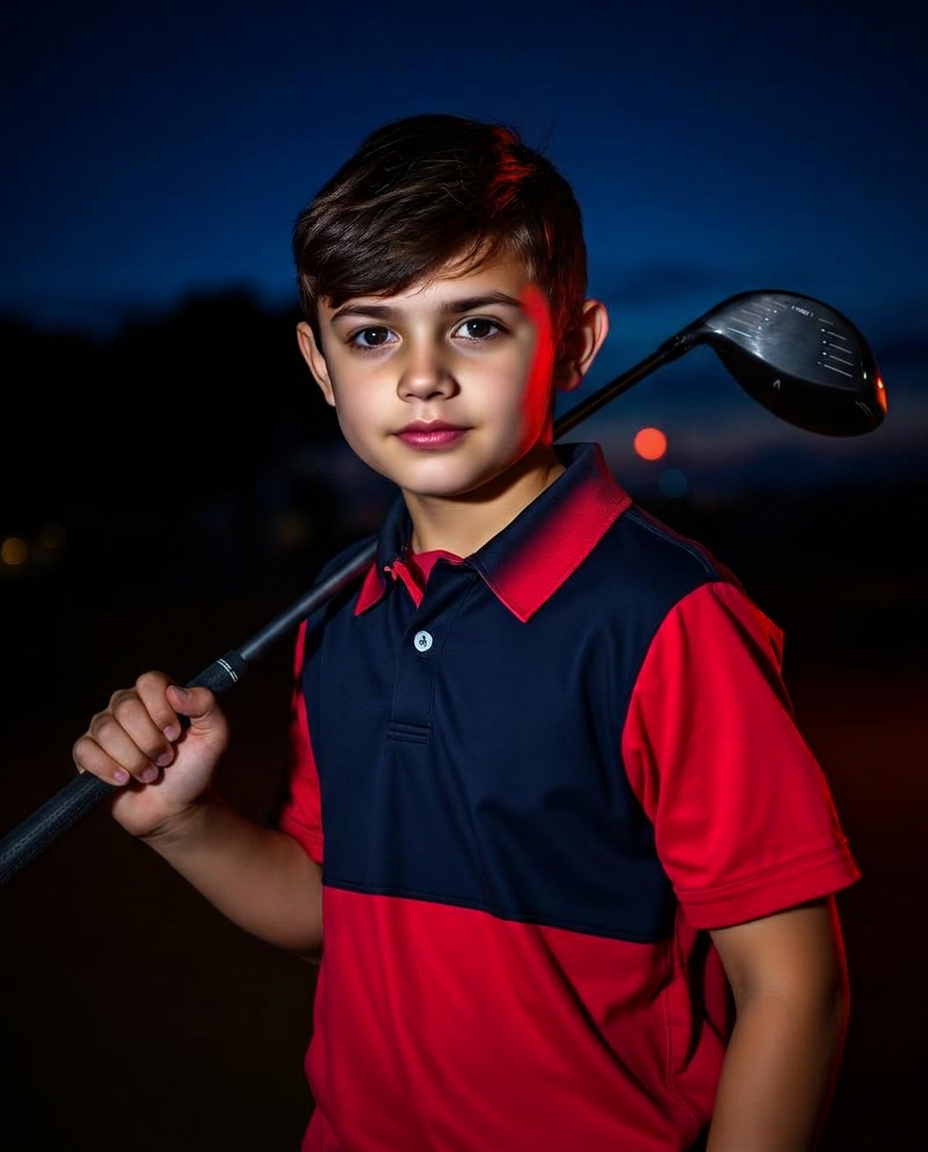 Youth golf athlete concept image